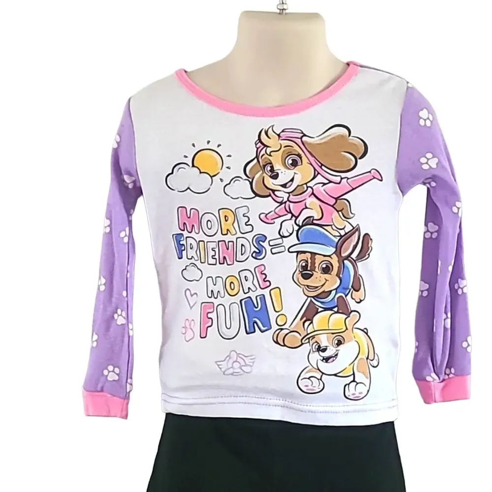 Paw Patrol Toddler Girls Long Sleeve Pajama Shirt - Size 3T